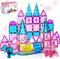 60PCS Dinosaur Toys Magnetic Tiles for Girls, Magnet Building Blocks Sensory Toy