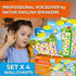 Quokka Set of 4 Educational Poster Toy for 3-4 Year Old, Learning Wall Chart for Toddlers, Interactive Game