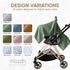 100% Organic Muslin Carseat Cover for Boys or Girls, Roman Green Baby Car Seat Cover