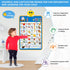 Electronic Alphabet Wall Chart, Talking ABC & 123s Music Poster, Interactive Educational Toddler Toy for Kids 1-5 - Blue