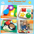 1-3, 1 Busy Book for Toddlers Felt Animals Busy Board for Year Old Montessori Toys, Peekaboo Quiet Book, Airplane