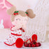 Gloveleya Baby Doll Girl Gifts, Plush Toys Soft Dolls, Cherry Girl Red 14 Inches with Gift Box