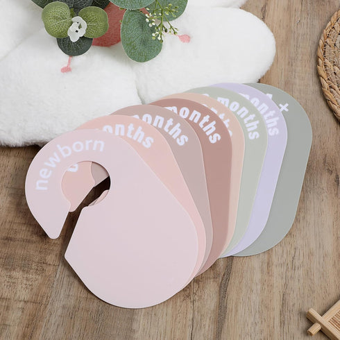 Hadnves 8 Pack Closet 8 24+ Baby Divider, Double Sided Baby Wardrobe Organizer Toddler Clothes Hanger Dividers Boy Girl