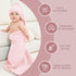 2 Pack 100% 32x32Inch MOON PARK Muslin Hooded Baby Bath Towels for Newborns, Infants, Toddlers - Cotton - Large Size