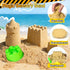 15 Inch 2.2lbs 6Pcs 3-8 Sensory Bin, Toddler Construction Sandbox Play Sand Art Kits with Magic Sand, Molds, Shovel