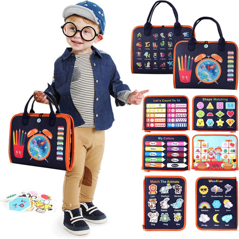Teefrye Toddler Busy Board Montessori Toys: for Toddlers 1-3 Year Old Educational Activity