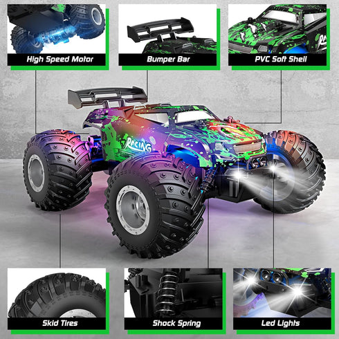 1:18 2WD 20Km/h Remote Control Robot Toys, Scale All Terrain Robot, with Colorful LedLight and Two Rechargeable