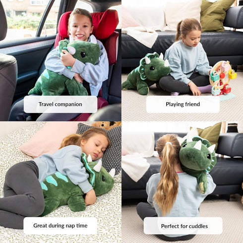 5lb ODOXIA Big Weighted Animals for Anxiety Dinosaur | Stuffed Weighted Plush for Kids, Adults | Weighted Stuffed