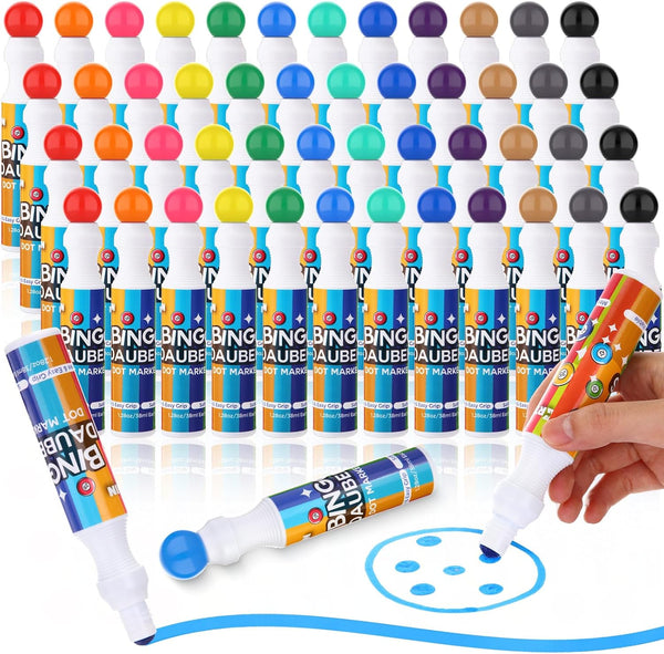 Crtiin Mixed Colors Set of Daubers Dot Markers Bulk Supplies in 12