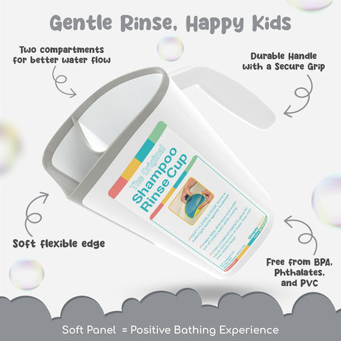 S.C. Products, Inc. Shampoo Rinse Cup for Kids | Baby Bath Pail | Tear Free Baby Rinser Pail