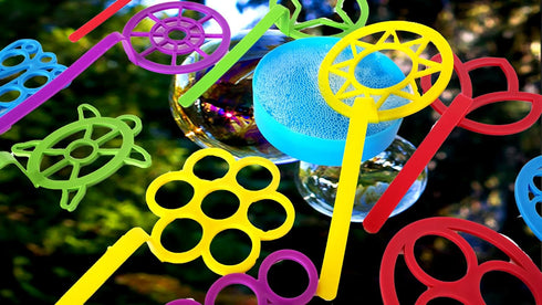 Bubble Wands, Large Assortment, 8" Inches (1 Set)