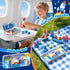 36 Set PCS Mini Magnetic Tiles Travel with Portable Iron Storage Box, STEM Learning Magnetic Building Blocks with LED