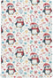Pfrewn Christmas Crib Sheets for Boys Girls Cute Penguins Winter Holidays Fitted