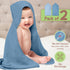 100% 32x32 Inch 2 Pack Organic Cotton Muslin Baby Hooded Towels Soft & Absorbent Baby Towels with Hood for Boys