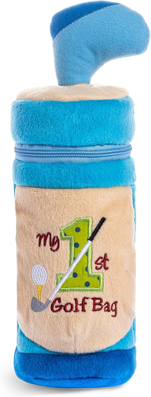 Genius Baby 9" Golf Bag, Includes Teddy Bear, Blue Bag with 'My 1st Golf Bag', Perfect Size for Small Hands