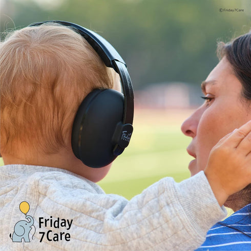 Baby Travel Noise-Cancelling Earmuffs - Adjustable Headband Infant Ear Protection Headphones for 0-24 Months