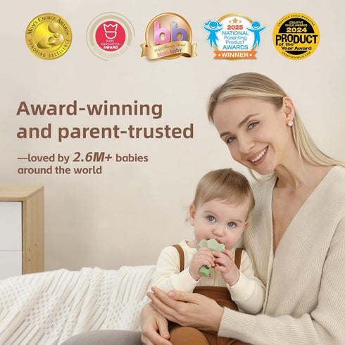 4 1 Pack Moonkie Baby Fruit Feeder with Freezer Tray, BPA Free Silicone Food Feeder for Infant Self Feeding, Breastmilk