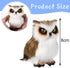 Mini Owl Plush Toy - 6 Pieces, 3.2 Inch Christmas Hanging Ornaments, Woodland Gray White