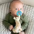 Nuby Soft Plush Pacifinder with Detachable Silicone Pacifier, 0-6 Months, Llama, Natural Cherry Shape, Multi
