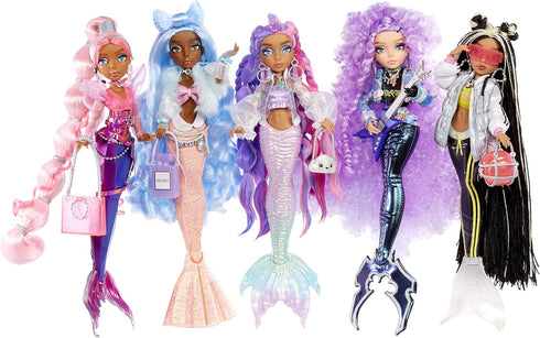 MERMAZE Color Change Harmonique Mermaid Doll with Stylish Accessories, Poseable, for Ages 4-12+