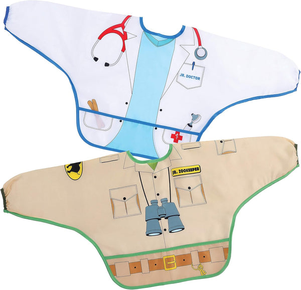 Dreambaby Food & Fun Character Bib Smocks, 2 Pack