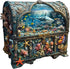 Wooden Puzzles for Adults, Treasure Chest Ocean Jigsaw Puzzle, Unique Shape Wood