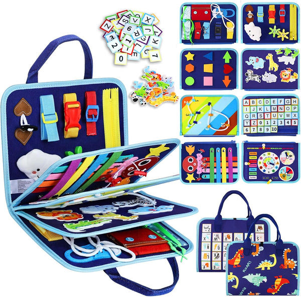 Esjay Toddler Busy Board Montessori Toys for Boys, Sensory Book Educational Activities