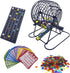 Deluxe Bingo Game Set with 6 Inch Cage, Master Board, 75 Colored Balls, 50 Cards, and 500 Chips