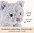 0 9 GUND Bootsie English Blue Kitten Plush Toy, Premium Cat Stuffed Animal for Ages and Up, Gray