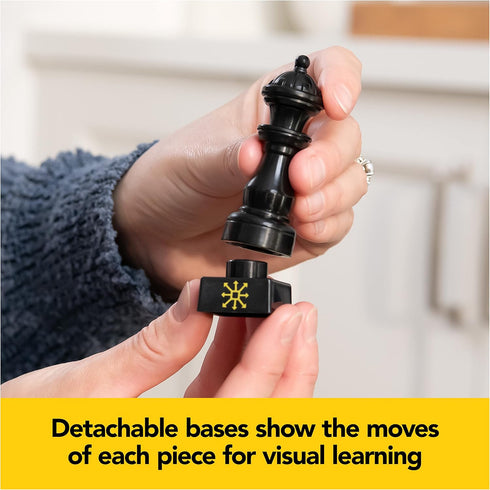 Chess Made Simple - Beginner Learning Chess Set with Board and Pieces for 2-Player Strategy Game, Ages 8+