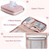 Diaper Clutch Bag with 2 Pieces Wipes Dispensers, Small Diaper Bag with Multiple Pockets for Storage of Baby Necessities, Baby Travel Essential, Pink