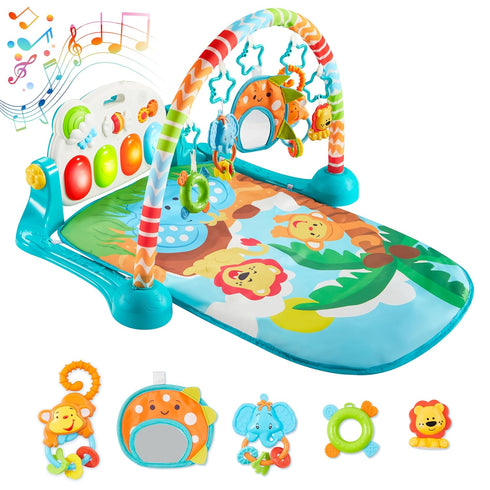 SYNCFUN Baby Play Mat, Tummy Time Mat Toys, Baby Musical Learning Toys