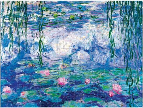 Galison Monet 500 Piece Double Sided Jigsaw Puzzle - Classic Art Puzzle with Art from Monet