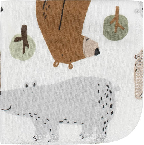 10-Pack Gerber Baby Terry Washcloths, Bear Green, One Size