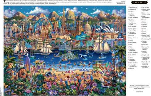 Buffalo Games - Dowdle - World Pieces - 1000 Piece Jigsaw Puzzle for Adults, Perfect for Game Nights