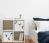 Set 2 Sweet Jojo Designs Moon and Star Foldable Fabric Storage Cube Bins Boxes Organizer Toys Kids Baby Children's