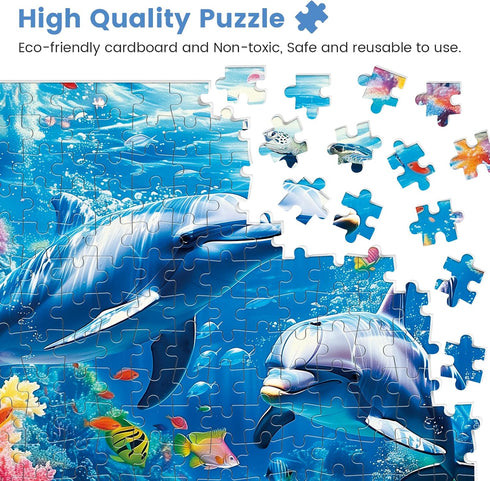 300 300 20.5*15 Piece Puzzles for Adults,Underwater World Jigsaw Puzzle for Adults Kids Seniors,Recycled Cardboard