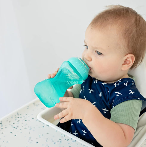 Nuby Easy Grip Cup, 10 Ounce, No-Spill, 2-Pack, Colors May Vary