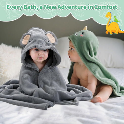 13pcs, Set Set. Saranna Baby Hooded Towels for Newborn Soft Baby Bath Towels and Washcloths for Toddlers, Infant Towels