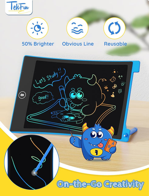 TEKFUN 10in 2 Pack LCD Writing Tablet, Doodle Drawing Board for Kids, Educational Birthday Gift
