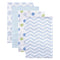 Luvable Friends Unisex Baby Cotton Flannel Receiving Blankets, Blue Dots 4-Pack, One