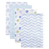 Luvable Friends Unisex Baby Cotton Flannel Receiving Blankets, Blue Dots 4-Pack, One