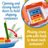 Toyland 41cm (16") 6 3 Colourful Cargo Ship with Moveable Doors, Crane & Plastic Containers - Kids Floating Water Toy
