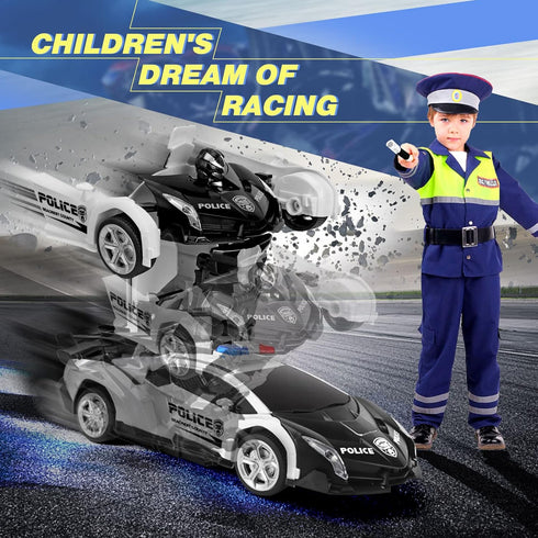 Dolanus Remote Control Car - Transform Robot RC Cars, One-Button Deformation, 360 Degree Drifting