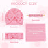 4pcs Cinaci Pink Soft Nursery Newborn Baby Receiving Swaddle Blanket with Matching Turban Hat Bow Headbands Floral