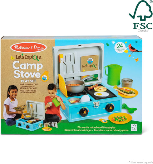 Melissa & Doug Let’s Explore Camp Stove Play Set - 24 Pieces, FSC Certified for Kids' Play