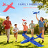 HSRBO 2 Pack Electric Foam Airplane Toy,Throwing Whirly Gliders Plaything Aeroplane with USB Charging and LED Glowing