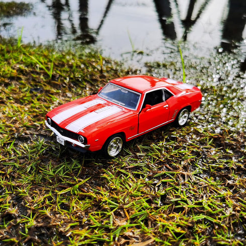 1/36 Scale Diecast Cars - 1969 Camaro SS Models, Pull Back Vehicles Toy Cars for Boys and Girls (Red)