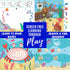 Kids Travel Educational Activity Book with Washable Markers, Car and Airplane Activities, Reusable Stickers, Ages 4-6