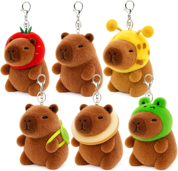 redaica 6 PCS Capybara Plush Keychain, Capybara Stuffed Animals Toys, Cute Plush